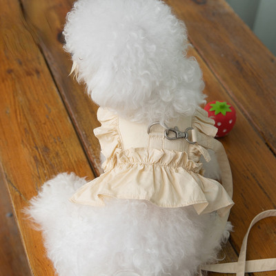 Mežģīņu svārki krūšu siksna pavada pastaigu suns kaķis veste apģērbs Teddy Jorkšīras šnaucers Maltas bišons suns piederumi suņu kaklasiksnas