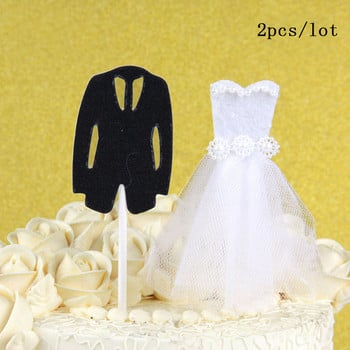 Τούρτα γάμου Φόρεμα για γαμπρός νύφη Διακοσμήσεις γάμου Χάρτινες στολές για τούρτες Διακοσμήσεις Mariage για πάρτι Μπομπονιέρες ενηλίκων