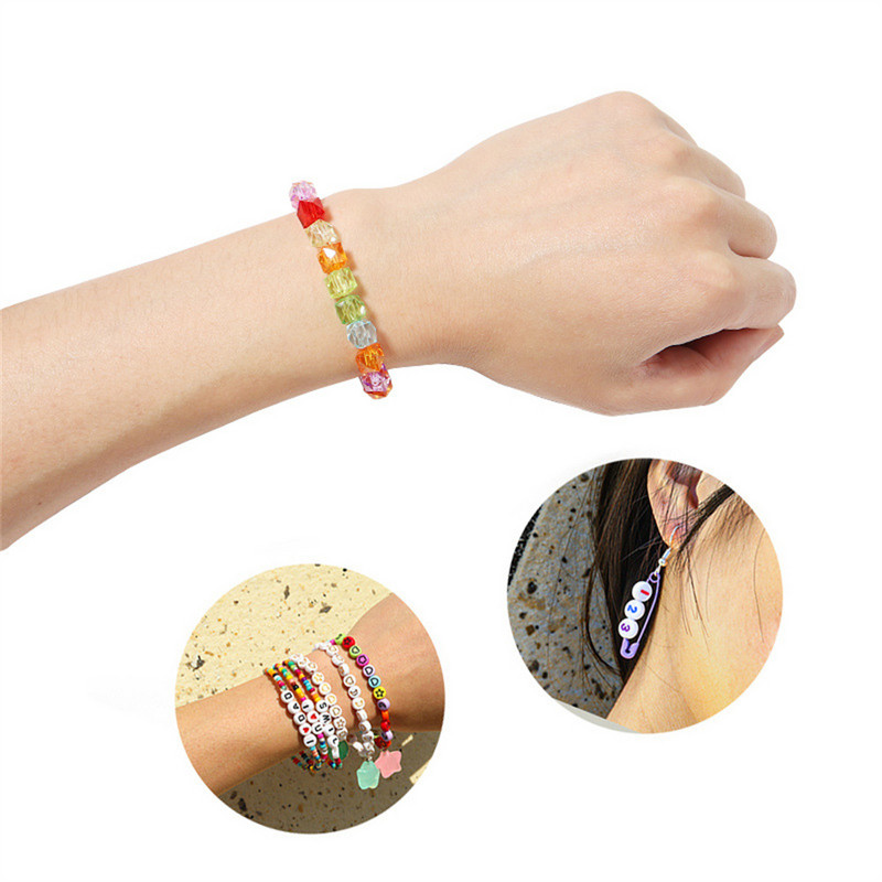 100gab/iepakojumā akrila caurspīdīgs taisns caurums krāsa daudzšķautņaina dimanta krelles krelles diy roku stīgu aksesuāri vairumtirdzniecība