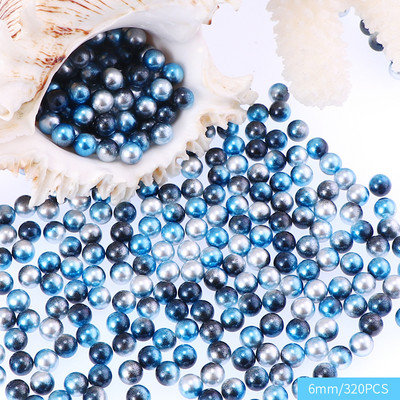 6-10 mm varavīksnes krāsas ABS pērļu imitācijas apaļas plastmasas starplikas lodītes bez cauruma priekš DIY amatniecības rokassprādzes kaklarotas rotaslietu izgatavošanai