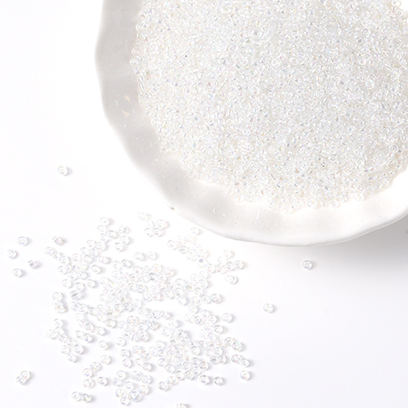 20/50g 2mm Krēms Čehijas Spacer Stikla Sēklu Pērlītes 12/0 Rotaslietas Rokas DIY somām Apģērbs Kaklarotas Rokassprādzes Šūšanas Piederumi