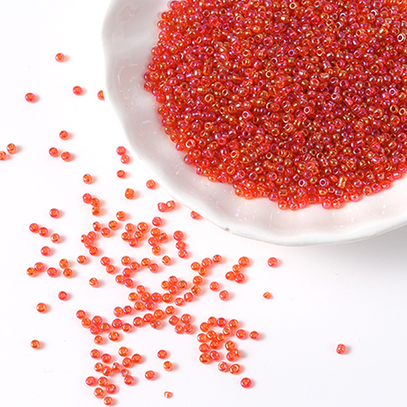 20/50g 2mm Krēms Čehijas Spacer Stikla Sēklu Pērlītes 12/0 Rotaslietas Rokas DIY somām Apģērbs Kaklarotas Rokassprādzes Šūšanas Piederumi