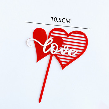 Ins Acrylic Cake Topper Acrylic Happy Birthday Cake Toppers for Wedding Valentine\'s Party Cake Dessert Decoration Gift Cake Flag