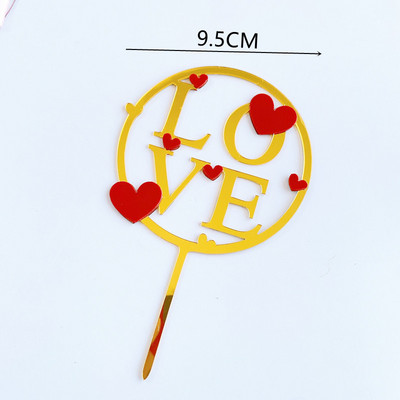 Ins Acrylic Cake Topper Acrylic Happy Birthday Cake Toppers for Wedding Valentine`s Party Cake Dessert Decoration Gift Cake Flag