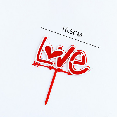 Ins Acrylic Cake Topper Acrylic Happy Birthday Cake Toppers for Wedding Valentine`s Party Cake Dessert Decoration Gift Cake Flag