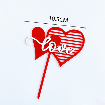 Ins Acrylic Cake Topper Acrylic Happy Birthday Cake Toppers for Wedding Valentine`s Party Cake Dessert Decoration Gift Cake Flag