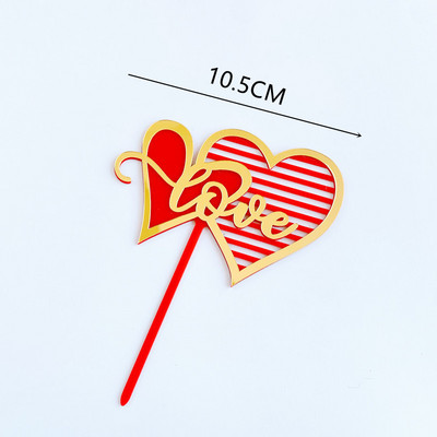 Ins Acrylic Cake Topper Acrylic Happy Birthday Cake Toppers for Wedding Valentine`s Party Cake Dessert Decoration Gift Cake Flag