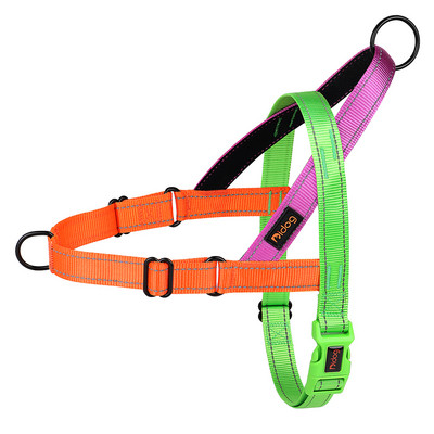 Neilona polsterēta suņu iejūga Regulējama mīksta mājdzīvnieku vestes iejūga Krāsaina āra, bez vilkšanas franču buldoga čivavas iejūga veste Perro