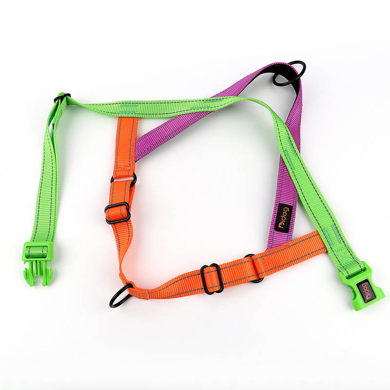 Neilona polsterēta suņu iejūga Regulējama mīksta mājdzīvnieku vestes iejūga Krāsaina āra, bez vilkšanas franču buldoga čivavas iejūga veste Perro