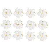 Szalvéta gyűrűk, 12 DB Virágok Szalvétagyűrűtartók Vacsoraasztalok Gyűrűk Elegáns díszes asztalterítés dekoráció, fehér