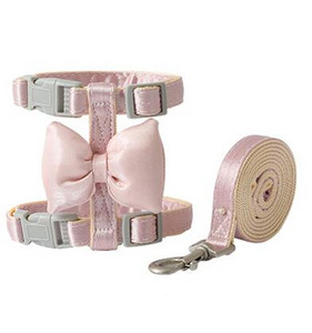 Modes Bling mājdzīvnieku kucēnu suņu iejūga siksna ar bantīti maziem suņiem Kaķu kucēnu Čivavas aksesuāri Mājdzīvnieku pastaigu vads