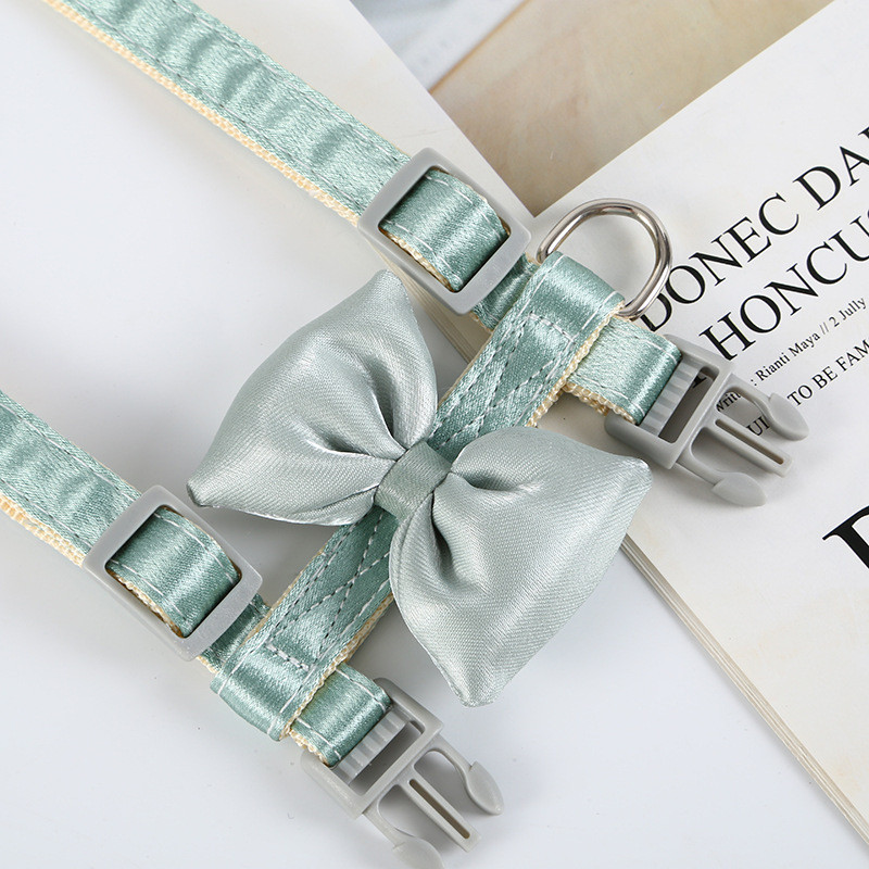 Modes Bling mājdzīvnieku kucēnu suņu iejūga siksna ar bantīti maziem suņiem Kaķu kucēnu Čivavas aksesuāri Mājdzīvnieku pastaigu vads