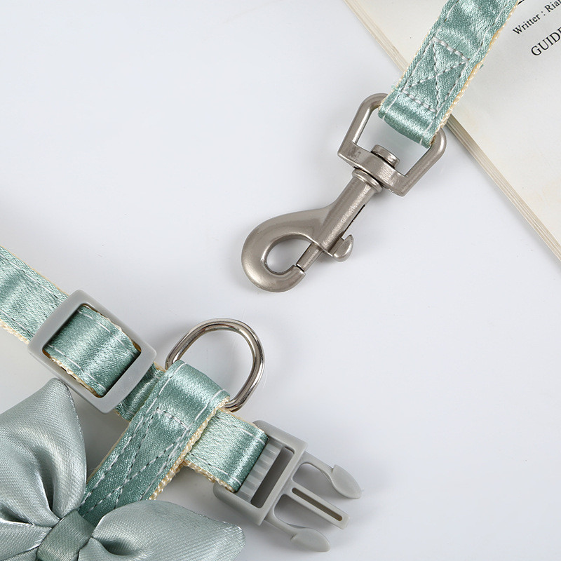 Modes Bling mājdzīvnieku kucēnu suņu iejūga siksna ar bantīti maziem suņiem Kaķu kucēnu Čivavas aksesuāri Mājdzīvnieku pastaigu vads