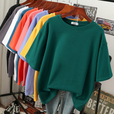 EBAIHUI liela izmēra T krekls, 100% kokvilnas L-5XL sieviešu krekls ar īsām piedurknēm, 2023. gada vasaras vienkrāsains T krekls ar izgriezumu lielizmēra T krekli