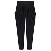 Plus Size 8XL 140kg Γυναικείο παντελόνι Harem Ψηλό ελαστικό παντελόνι με πλισέ τσέπες Λεπτό λεπτό γυναικείο φαρδύ παντελόνι μέχρι τον αστράγαλο