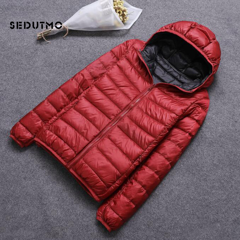 SEDUTMO ziemas lielizmēra 3XL pīļu dūnu mētelis sieviešu ar kapuci abās pusēs valkājamas jakas Ultra Light Coat pavasara puffer jaka ED616