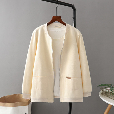 Sieviešu apģērbu jaka Liela izmēra rudens izstāde Plāns brīvs kokvilnas mētelis vienkāršs sieviešu beisbola formas tērps 839