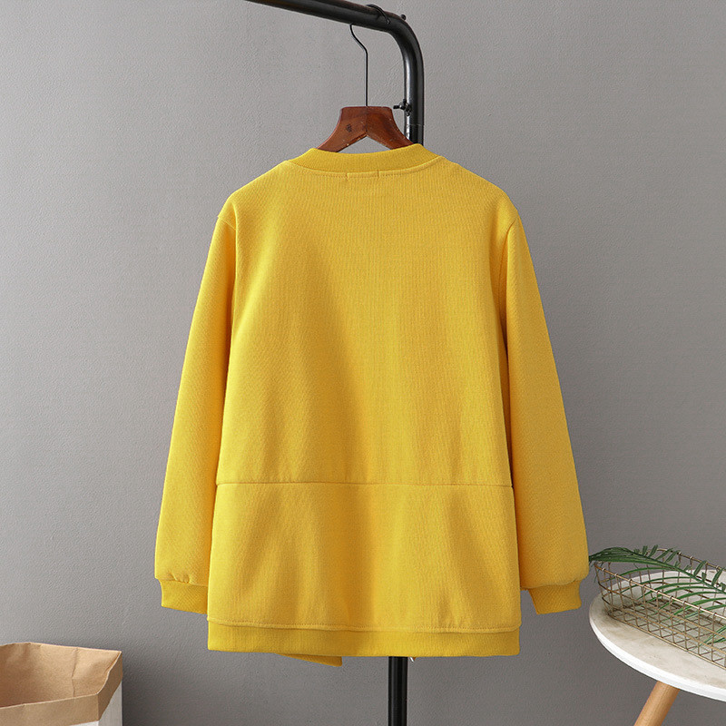 Sieviešu apģērbu jaka Liela izmēra rudens izstāde Plāns brīvs kokvilnas mētelis vienkāršs sieviešu beisbola formas tērps 839