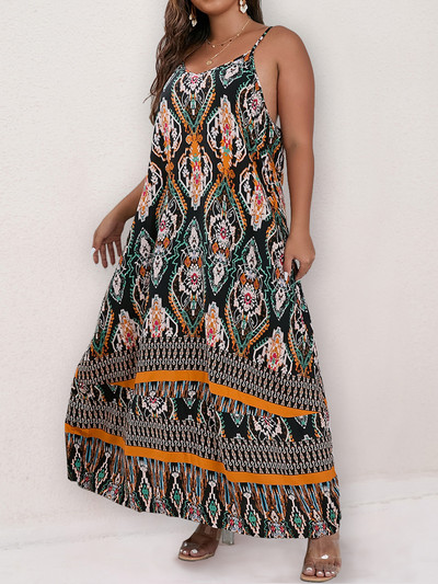 Finjani sieviešu kleita lielizmēra Cami kleitas vasaras Maxi kleita ar ziedu apdruku, svinīgas ballītes kleitas 2023.