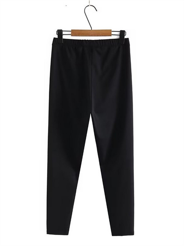 Liela izmēra sieviešu apģērbu bikses elastīgas jostasvietas ar augstu elastību vienkrāsainas zīmuļu bikses Liela izmēra 4XL-7XL pavasara rudens bikses