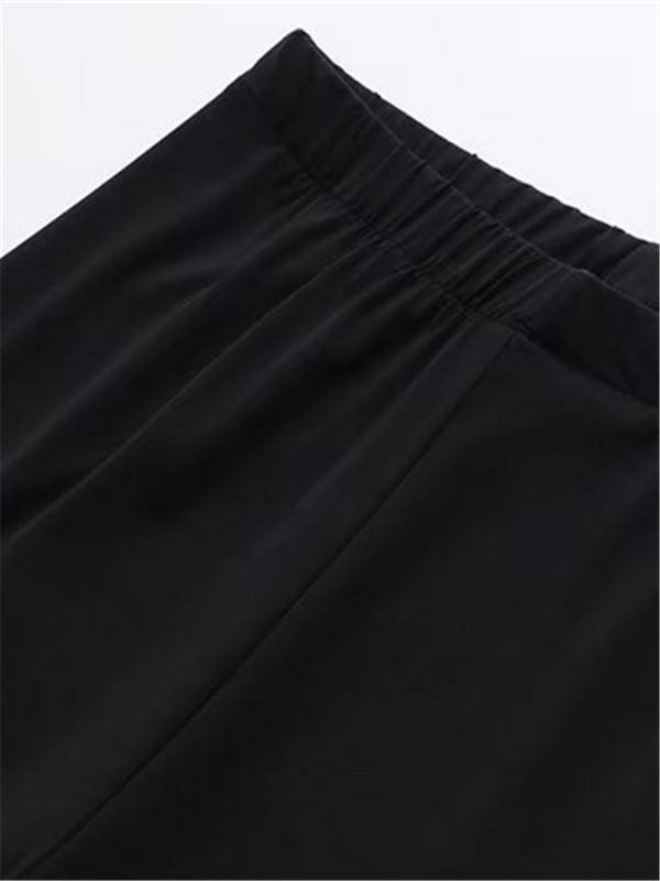 Liela izmēra sieviešu apģērbu bikses elastīgas jostasvietas ar augstu elastību vienkrāsainas zīmuļu bikses Liela izmēra 4XL-7XL pavasara rudens bikses