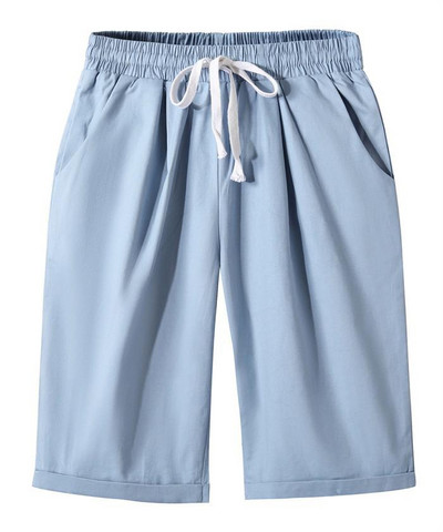 Bikses Sieviešu Vasaras Augsts Viduklis Liela izmēra brīvas Straight Keen Garums Vairāku krāsu šorti sievietēm 6xl 7xl 8xl