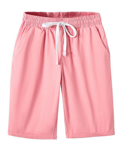 Bikses Sieviešu Vasaras Augsts Viduklis Liela izmēra brīvas Straight Keen Garums Vairāku krāsu šorti sievietēm 6xl 7xl 8xl