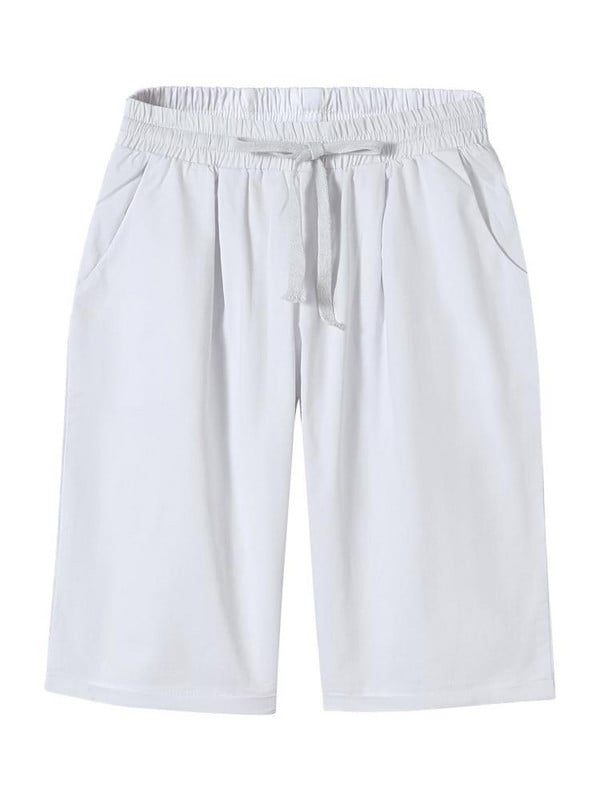 Bikses Sieviešu Vasaras Augsts Viduklis Liela izmēra brīvas Straight Keen Garums Vairāku krāsu šorti sievietēm 6xl 7xl 8xl