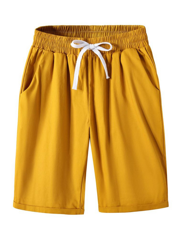 Bikses Sieviešu Vasaras Augsts Viduklis Liela izmēra brīvas Straight Keen Garums Vairāku krāsu šorti sievietēm 6xl 7xl 8xl