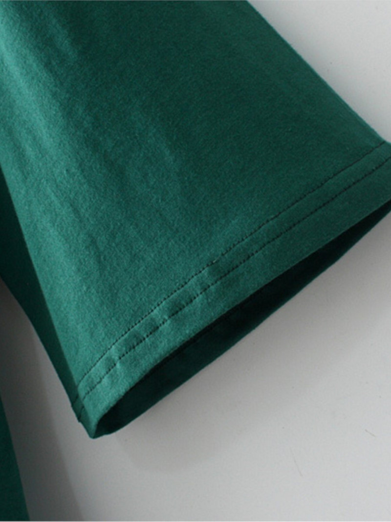 Liela izmēra T-krekls Vasaras T-krekli Sieviešu apģērbi Brīvi Kokvilnas Metāla Pērļu Kulonu Dekorācijas Topi ar īsām piedurknēm