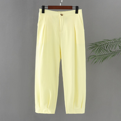 Sieviešu apģērbs 2021. gada vasaras lielizmēra harēma bikses ar plānām, vaļīgām elastīgām vidukļa bikses līdz potītēm