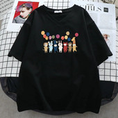 Liela izmēra 6XL 150 KG sieviešu krekls, karikatūras apdruka, grafiski t-krekli sievietēm, smieklīgi T-krekls sievietēm, jauks rozā krekls, liels sieviešu krekls