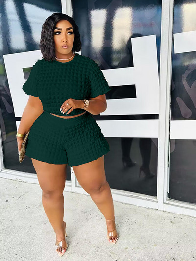 Vasaras uzvalka elegants un elegants sieviešu komplekts, jauns seksīgā apģērbā, ikdienas šortu komplekti sievietēm, 2 dab. lielizmēra vairumtirdzniecība, piegāde