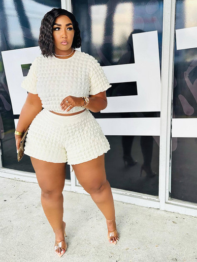 Vasaras uzvalka elegants un elegants sieviešu komplekts, jauns seksīgā apģērbā, ikdienas šortu komplekti sievietēm, 2 dab. lielizmēra vairumtirdzniecība, piegāde