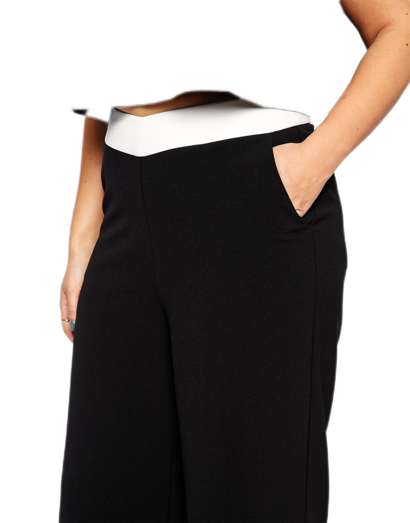 Liela izmēra pavasara rudens platas bikses sievietēm brīvs elastīgs viduklis, oficiāla darba biroja garās bikses sievietēm liela izmēra elegantas bikses 5XL