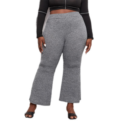 Liela izmēra pavasara rudens brīvas ikdienas bikses sievietēm elastīgas jostasvietas kāja Palazzo garās bikses bikses sievietēm liela izmēra bikses 4XL