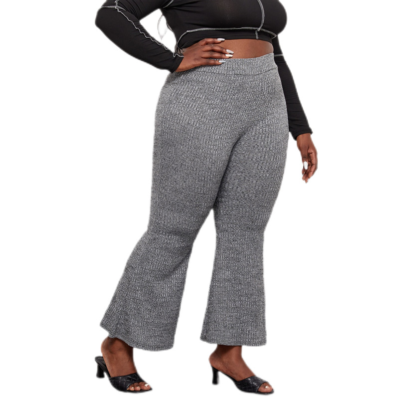 Liela izmēra pavasara rudens brīvas ikdienas bikses sievietēm elastīgas jostasvietas kāja Palazzo garās bikses bikses sievietēm liela izmēra bikses 4XL