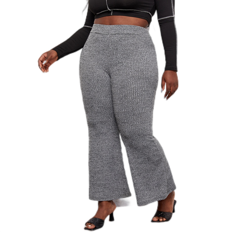 Liela izmēra pavasara rudens brīvas ikdienas bikses sievietēm elastīgas jostasvietas kāja Palazzo garās bikses bikses sievietēm liela izmēra bikses 4XL