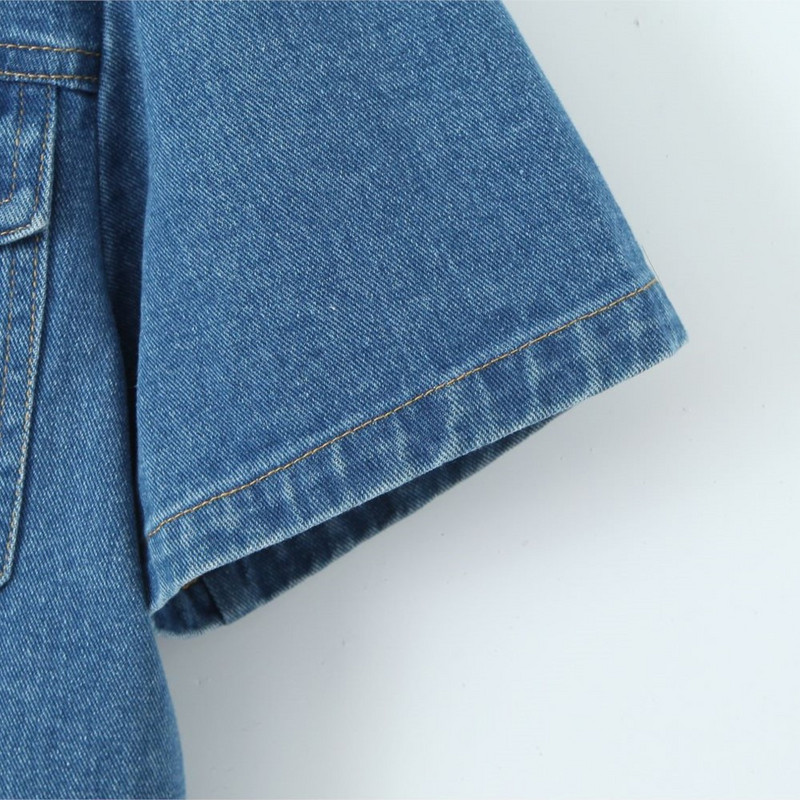 Liela izmēra īsa džinsa jaka Labas kvalitātes sieviešu apģērbi 2023. gada vasaras Honkongas stils ikdienas mētelis Lielizmēra Curve N8704