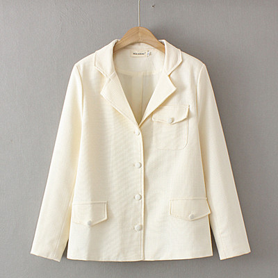 2022. gada rudens žakete lielizmēra sieviešu apģērbs 4 xl brīvi pieguļošs uzvalks ar vienrindu jaka Prairie Chic trīs kabatām virsdrēbēm