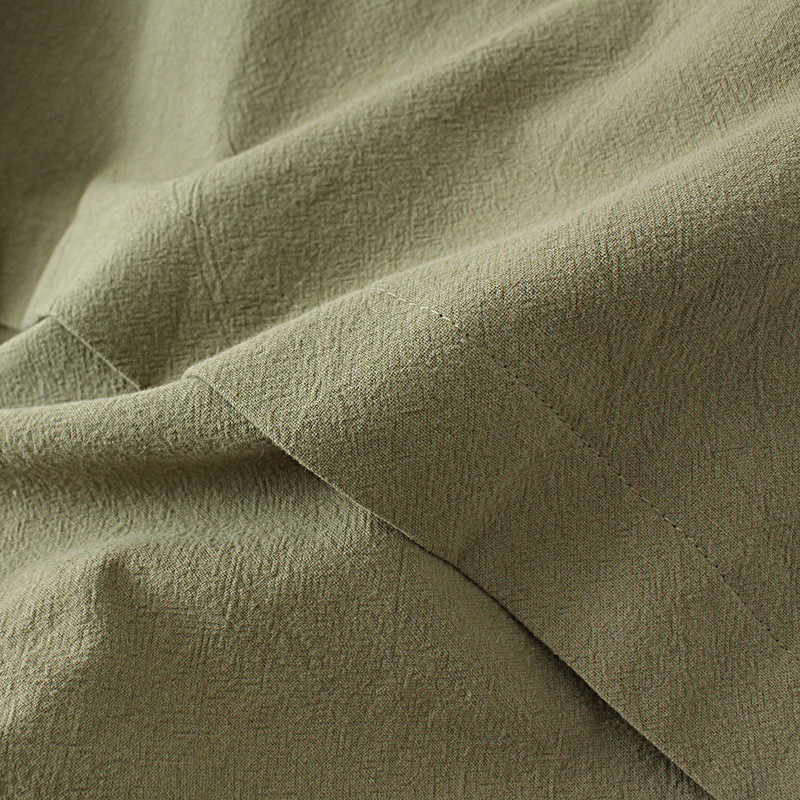 2022. gada rudens 4 xl liela izmēra jaka Sieviešu apģērbs Ikdienišķs Epaulets kabatas mētelis LĪVĀ kokvilnas lina O veida kakla vienkrāsains virsdrēbes