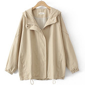 3xl Liela izmēra jaka Sieviešu apģērbs BRĪVS ar kapuci vienkrāsains kokvilnas mētelis ikdienišķs sikspārņu piedurkņu rāvējslēdzējs virsdrēbes 2022. gada rudens