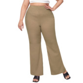 Liela izmēra rudens ziemas ikdienišķas brīvas bikses sievietēm elastīgas bikses ar augstu vidukli, platas bikses sievietēm liela izmēra bikses ar platām kājām 7XL 8XL