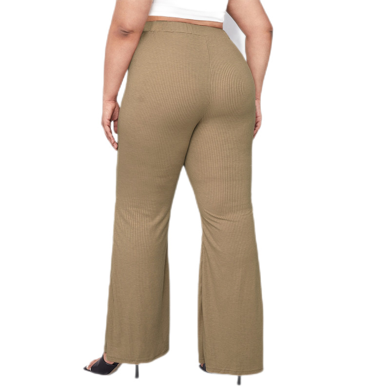 Liela izmēra rudens ziemas ikdienišķas brīvas bikses sievietēm elastīgas bikses ar augstu vidukli, platas bikses sievietēm liela izmēra bikses ar platām kājām 7XL 8XL