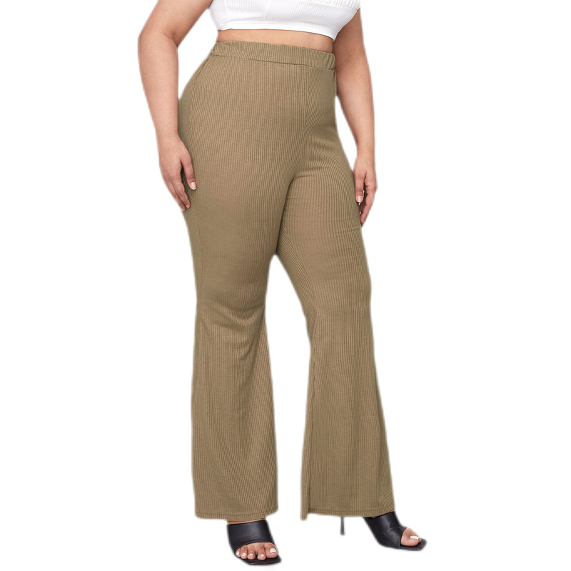 Liela izmēra rudens ziemas ikdienišķas brīvas bikses sievietēm elastīgas bikses ar augstu vidukli, platas bikses sievietēm liela izmēra bikses ar platām kājām 7XL 8XL