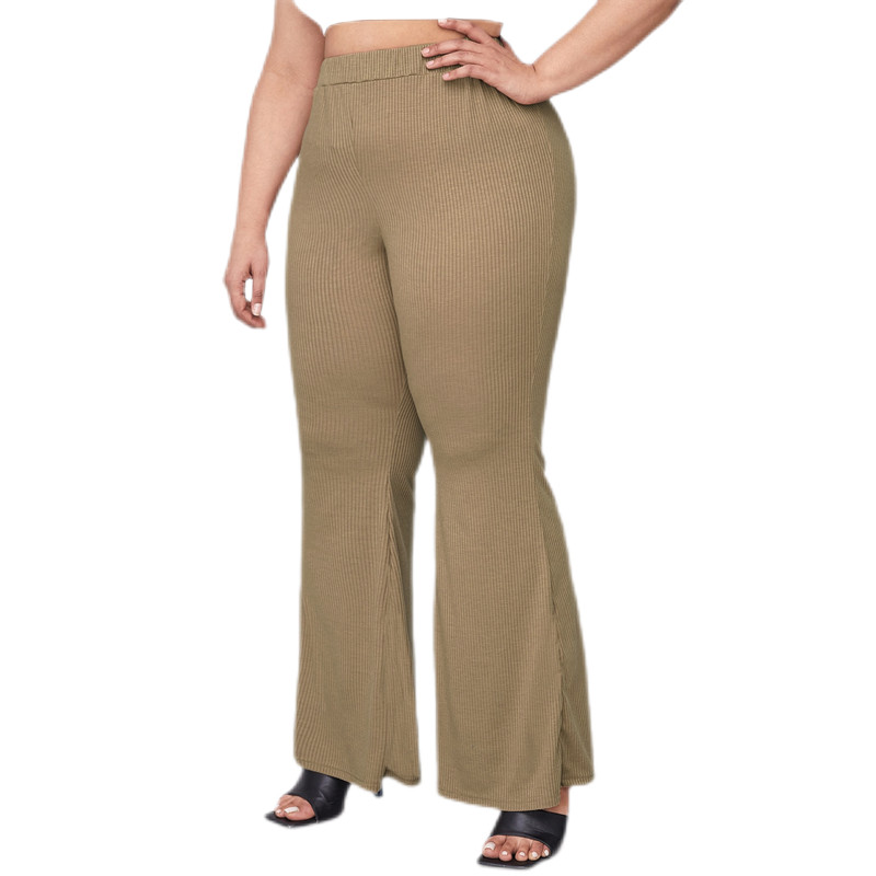 Liela izmēra rudens ziemas ikdienišķas brīvas bikses sievietēm elastīgas bikses ar augstu vidukli, platas bikses sievietēm liela izmēra bikses ar platām kājām 7XL 8XL