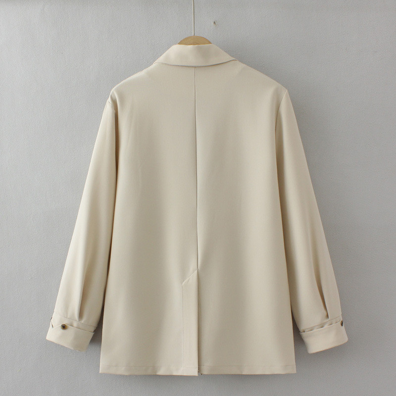 4XL Liela izmēra sieviešu žakete, 2023. gada pavasara temperaments ar vienu pogu uzvalku jaka, lielas kabatas, virsdrēbes, liela izmēra, izliektas drēbes