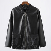 PU ādas jaka Liela izmēra sieviešu apģērbs 5xl ikdienišķs STAND apkakle melns mētelis vienkāršs garām piedurknēm rāvējslēdzējs izliekts ārdrēbes rudens