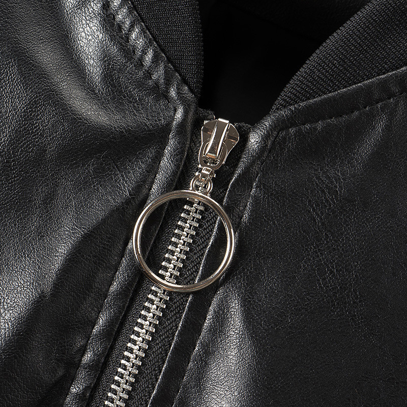 PU ādas jaka Liela izmēra sieviešu apģērbs 5xl ikdienišķs STAND apkakle melns mētelis vienkāršs garām piedurknēm rāvējslēdzējs izliekts ārdrēbes rudens