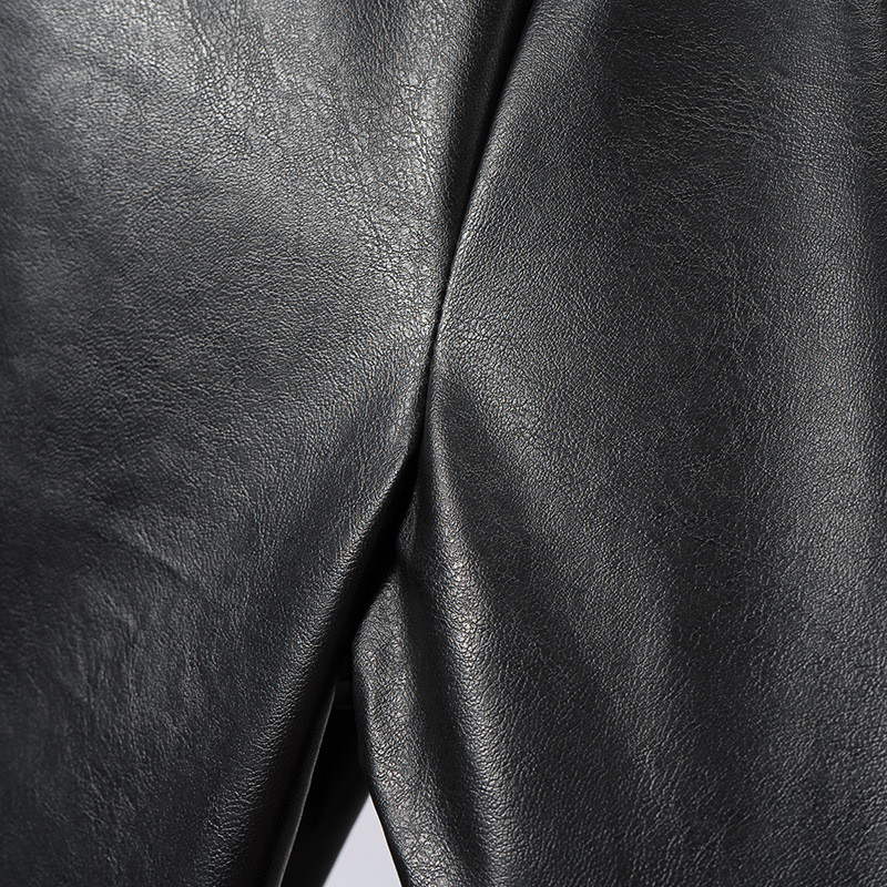 PU ādas jaka Liela izmēra sieviešu apģērbs 5xl ikdienišķs STAND apkakle melns mētelis vienkāršs garām piedurknēm rāvējslēdzējs izliekts ārdrēbes rudens